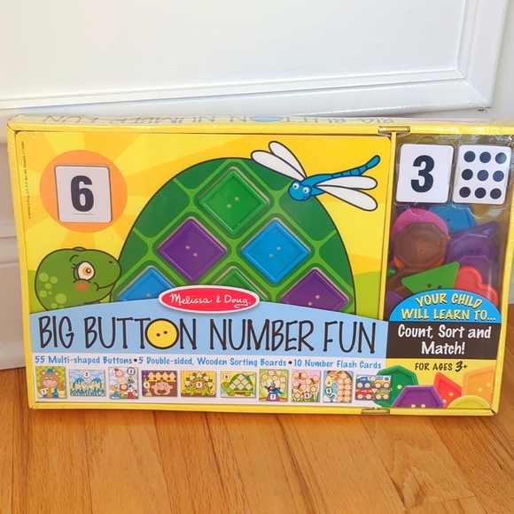 Melissa & Doug Toys Brand New Melissa Doug Big Button Number Fun
